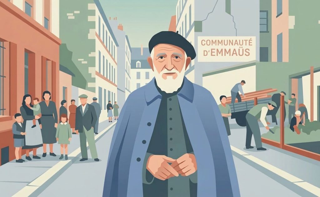 Abbé Pierre - Illustration prière catholique
